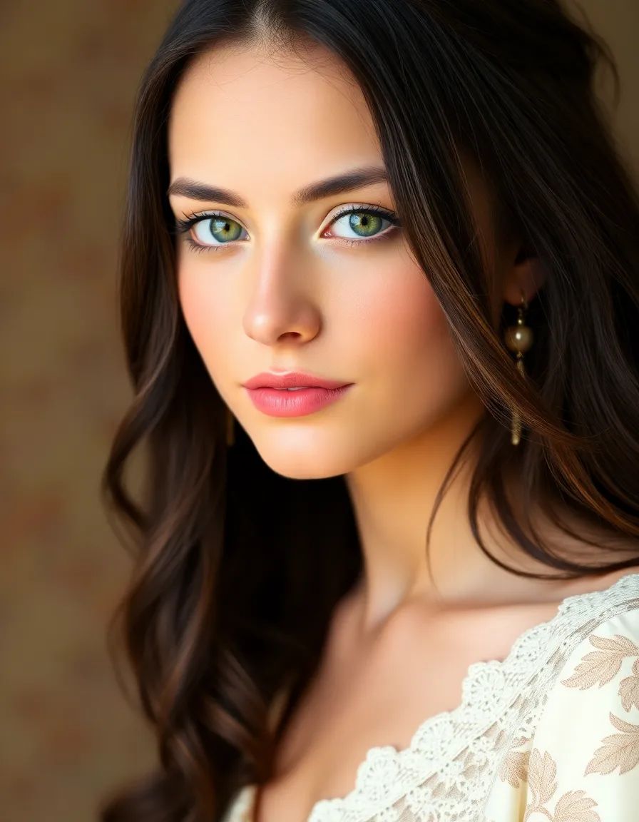A young woman with long