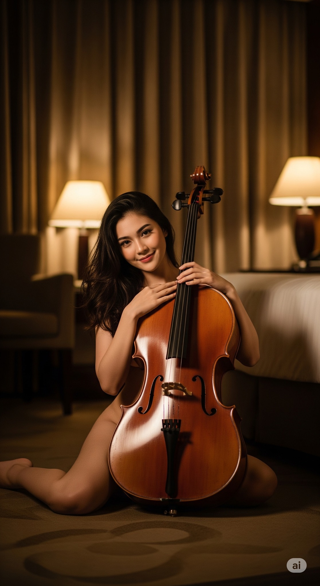 A beautiful 20-year-old Indonesian woman with flawless fair skin